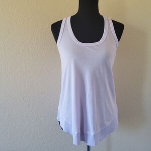 NWT BOBI Curved Hem Tank Top – Lilac – Size S – 100% Cotton